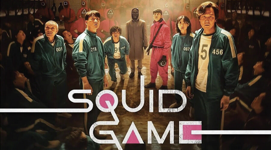 squid game typography 2022 trend